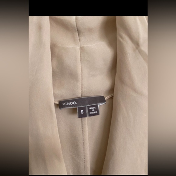 Vince Silk Blouse Cream Size S - Picture 4 of 8